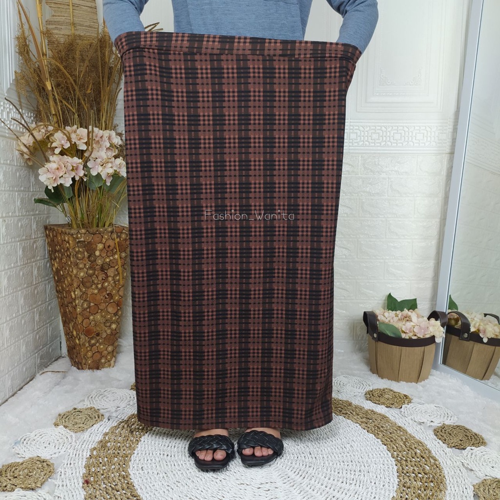 ROK SPAN KOREAN STYLE/ROK SPAN PANJANG TARTAN SIZE JUMBO/ROK SPAN TARTAN PANJANG SIZE M SAMPAI XXXL