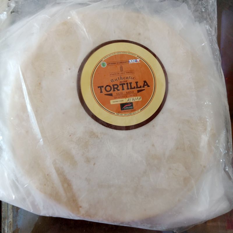 

Kulit Kebab Tortilla Authentic Mini, Tortilla Authentic Sedang, Tortilla Authentic Besar Isi 20pcs