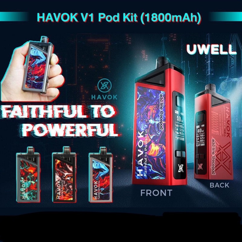 UWELL Havok V1 65W Pod Mod Kit 1800mAh