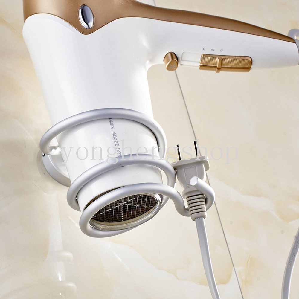 Rak Holder Hair Dryer Bahan Aluminum Untuk Kamar Mandi