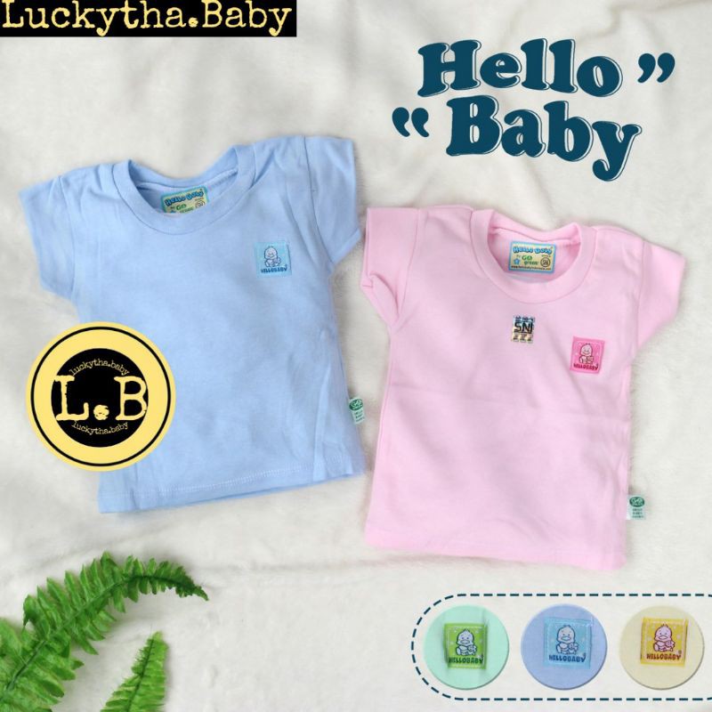 kaos oblong HELLO BABY POLOS go green SNI / OBLONG BAYI BERKUALITAS SNI / KAOS BAYI POLOS