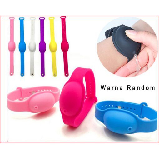 Gelang Hand Sanitizer Wristband Tempat Sanitiser / Sabun cair praktis Container Sanitizer