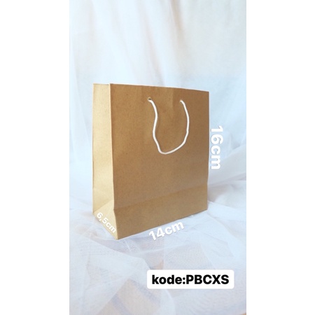 

paperbag coklat polos XS isi 12