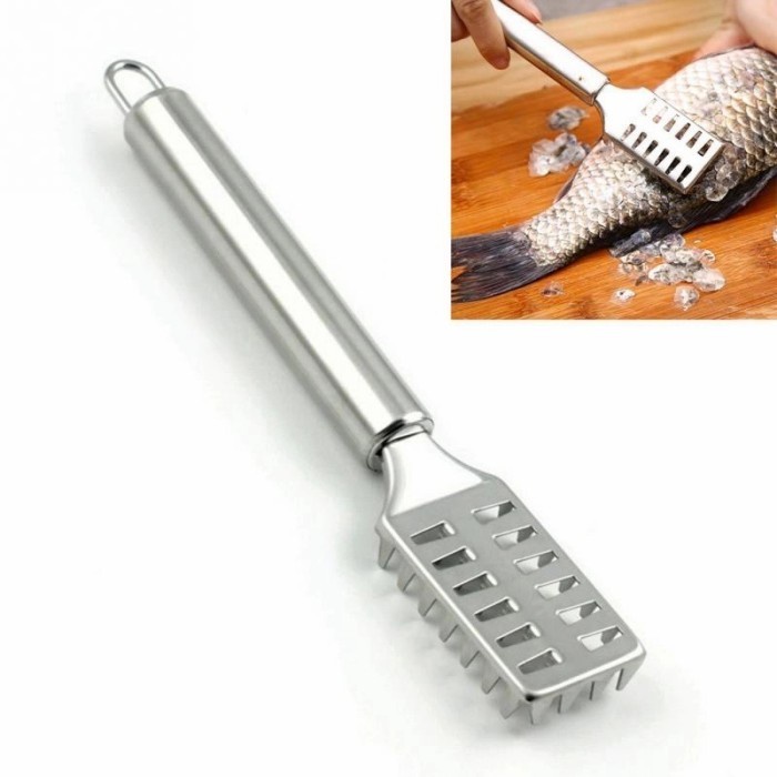 Fish Scale Skin Remover Pembersih Sisik Ikan Stainless Steel