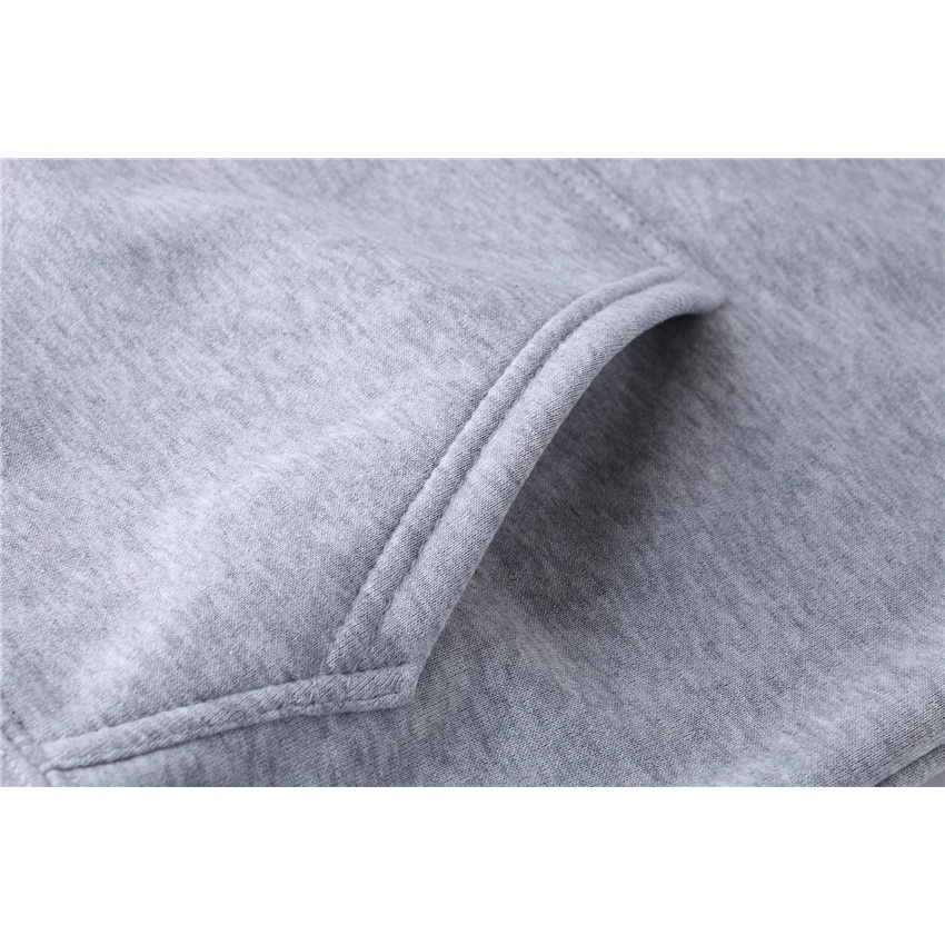 HOODIE POLOS ABU GREY MISTY WANITA BAHAN FLEECE PE UKURAN L-XXL ORGINAL