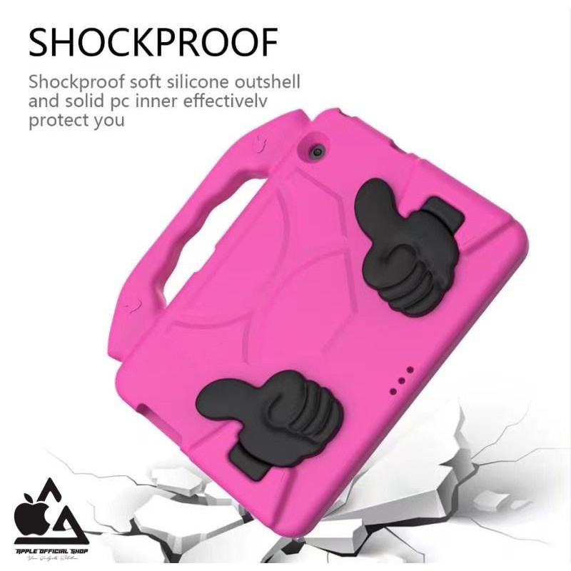 Case 3D LUCU ANAK SILIKON JEMPOL SAMSUNG TAB x205 tab a8 10.5&quot;2022 T295 / TAB A8 2019 Tab A7 Lite T225 S6 Lite P615 iPad Air 3 10.5inch iPad 7 8 9 10.2inch STANDING SOFTCASE ANAK COVER THUMB TEMPERED GLASS