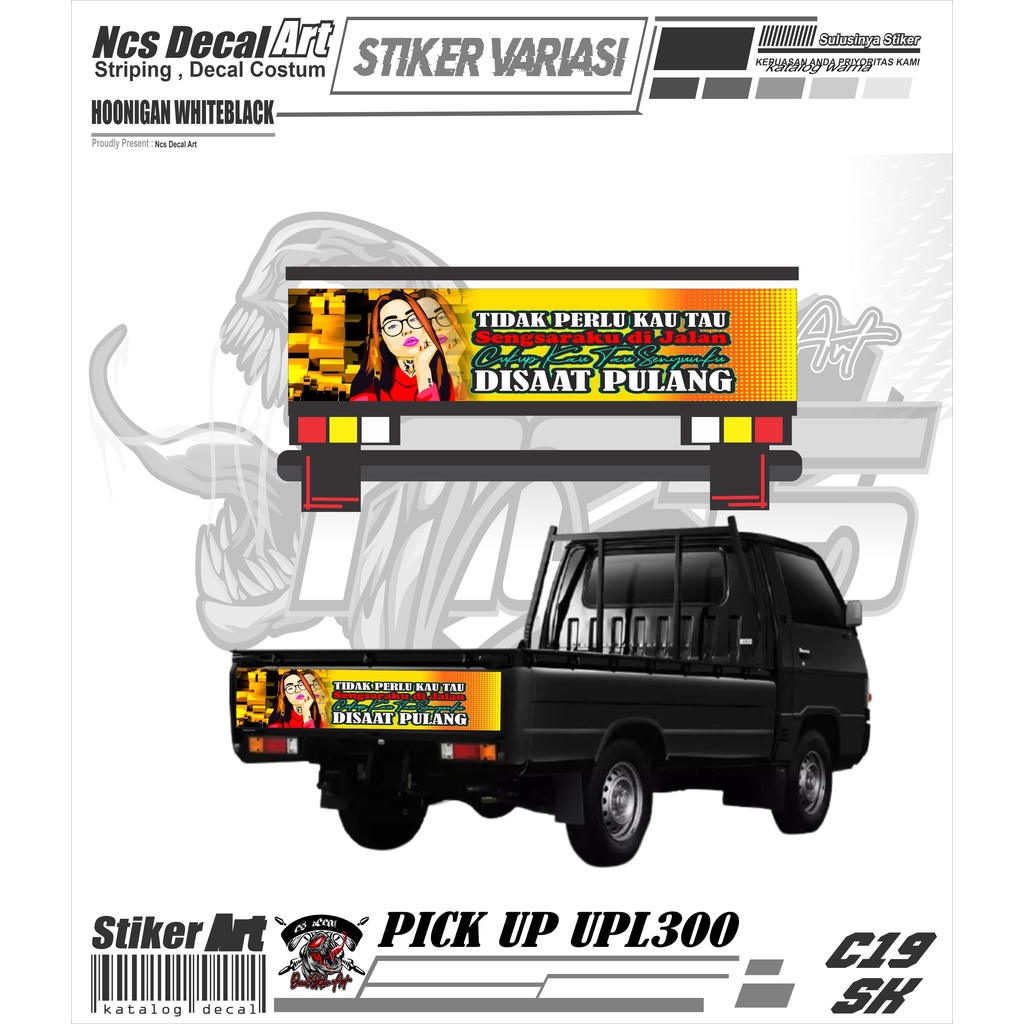 stiker decal pintu belakang l 300 stiker L300 stiker pintu L300 stiker all pick up L300