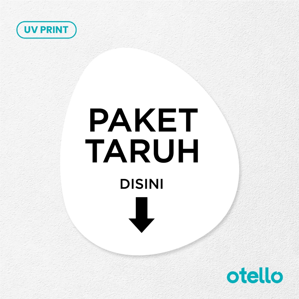 Paket Taruh Disini Huruf Cetak Signage Board Akrilik Tempel Dinding Papan Acrylic Restoran Dinding Petunjuk Toko Cafe