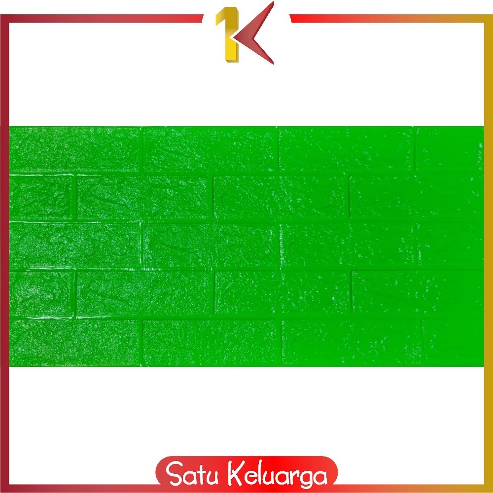 SK-C206 Wallpaper Dinding Foam 3D Kecil Motif Batu Bata / Walpaper Stiker Dinding Dekorasi Kamar-Batu Bata HIJAU