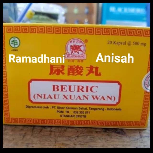 Beuric obat asam urat herbal china