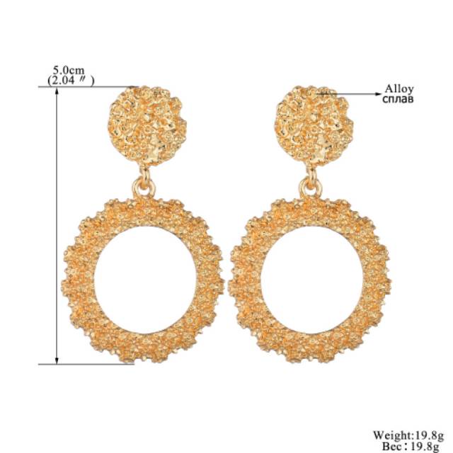 Anting Titanium Wanita Lapis Emas Anti Karat AT106-23