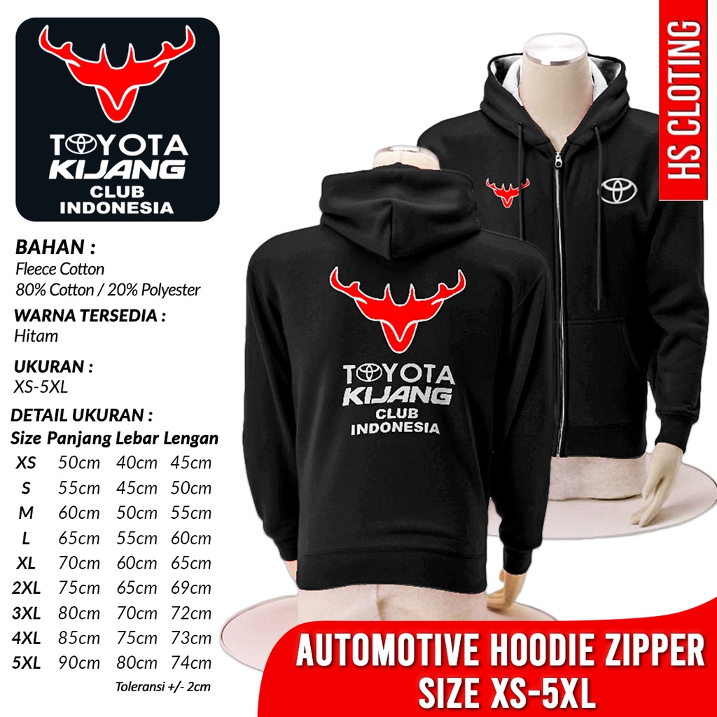 Hoodie Zipper XS-5XL TOYOTA KIJANG CLUB INDONESIA Kijang Grand Reborn Diesel Bensin TRD Venturer Pic
