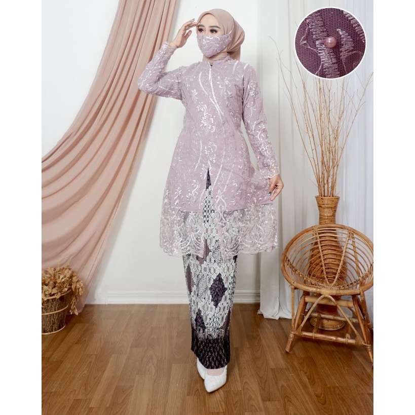 Permata Olshop / Kebaya Tunik Busui Belah Depan / Kebaya Wisuda Modern / Kebaya Kondangan / Kebaya Seragam / Kebaya Busui / Setelan Kebaya Modern