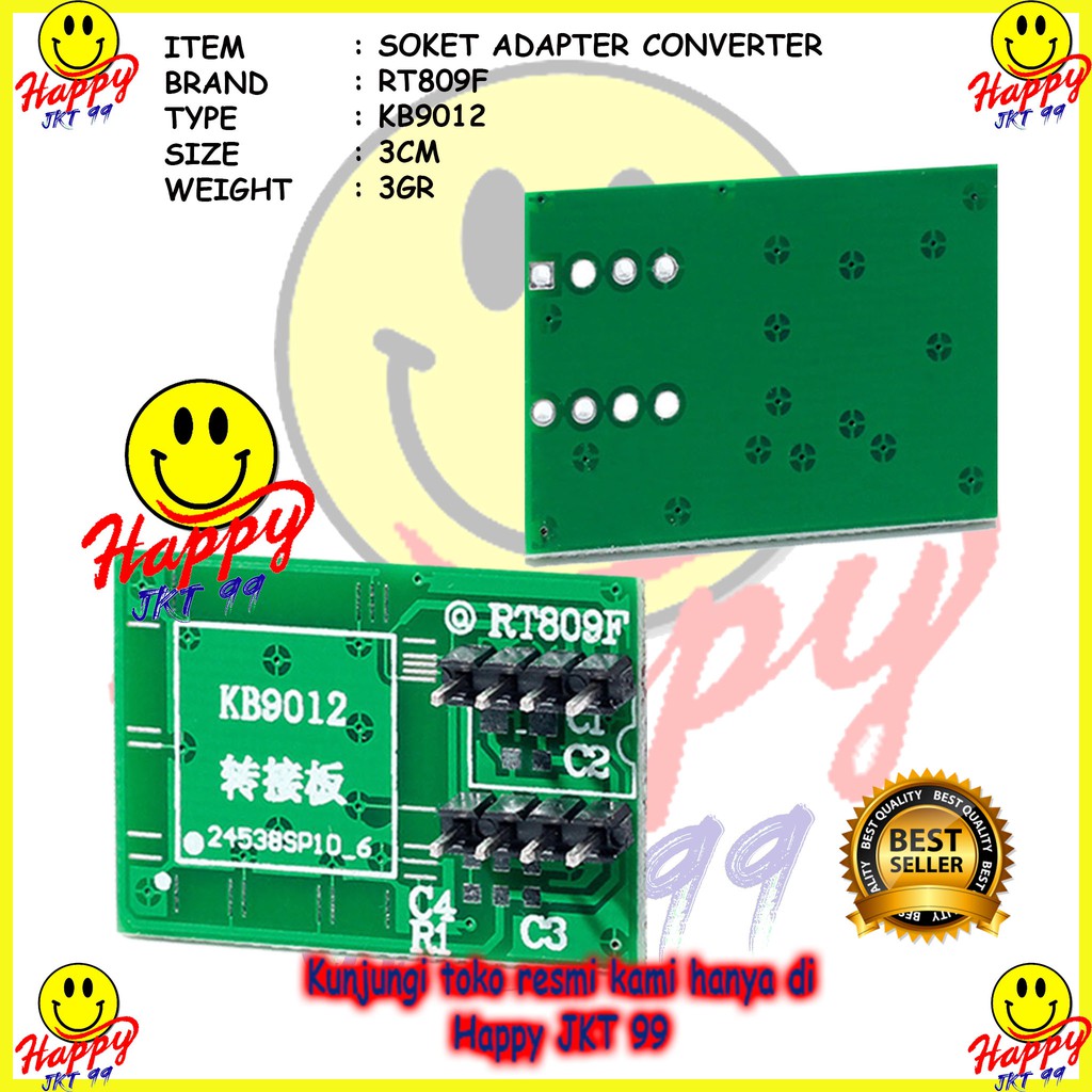 [ HAPPY JKT 99 ] ADAPTER SOKET SOCKET CONVERTER KONVERTER KB9012 KB 9012 RT809F