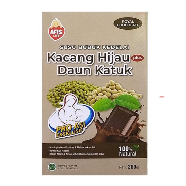 Afis susu kedelai coklat 200 gr/ Pelancar ASI