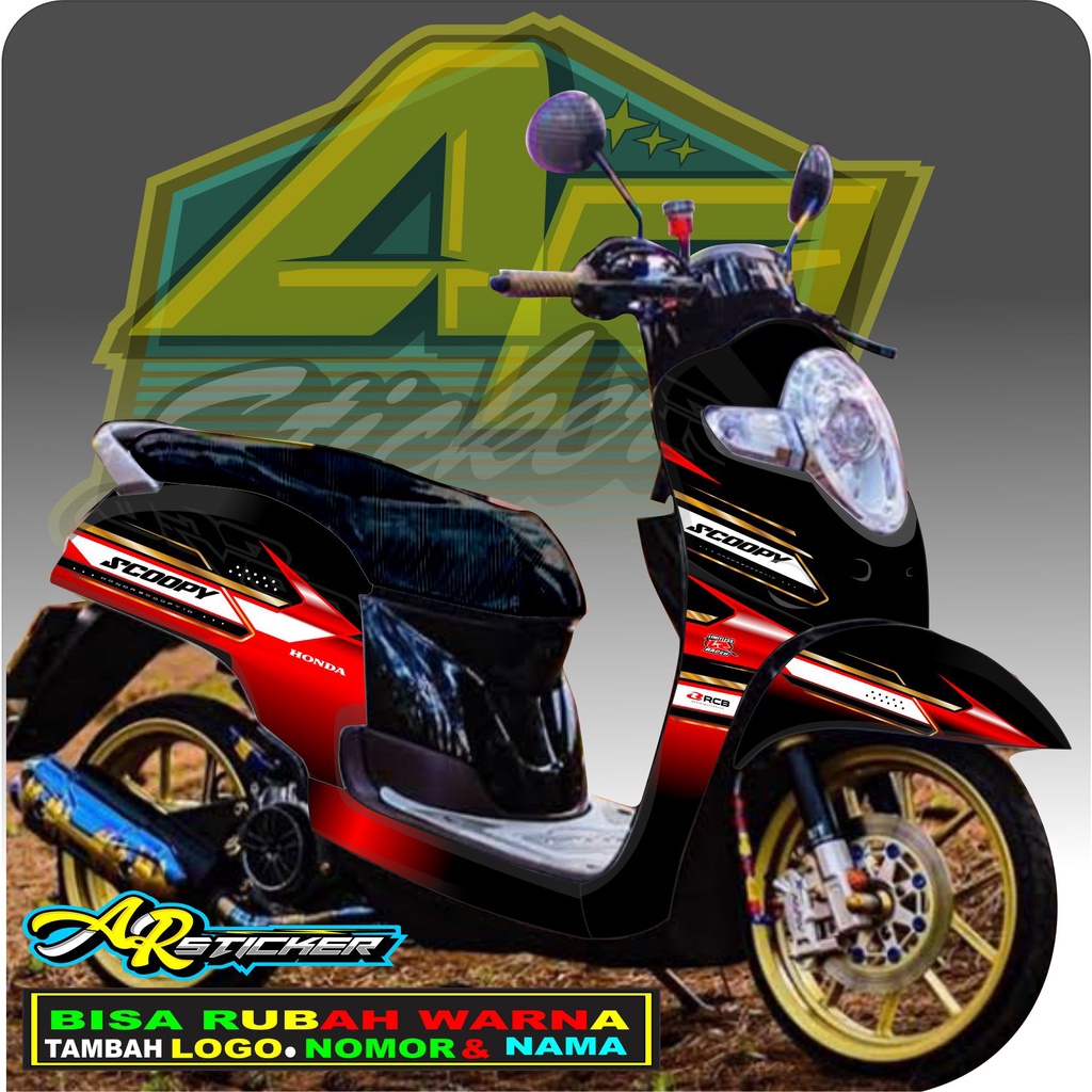 KODE A Decal scoopy Decal Scoopy full body Full Blok Decal Scopy Dekal New Fi 2017 2018 2019 2020 DC
