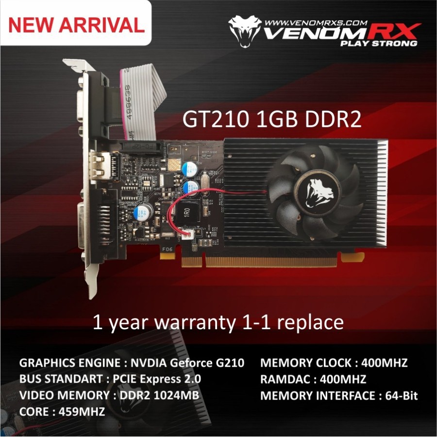 VGA VENOMRX GT 210 1GB DDR2