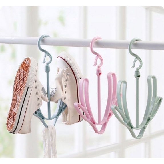 MEDAN Hanger Gantungan Sepatu Jemuran Shoe Hanger Pengering Pakaian Kaos Kaki