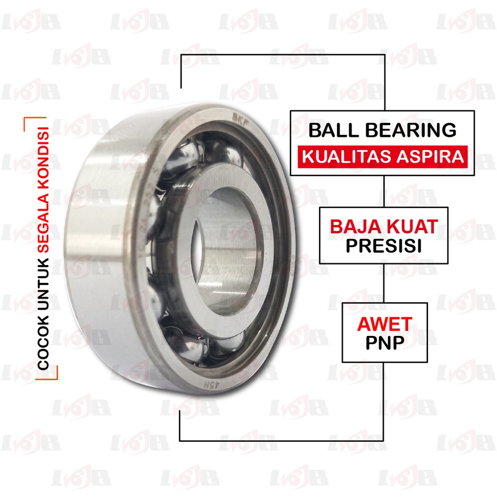 Aspira Laher 6203 Ball Bearing Roda Velg Motor Sport Universal PNP Baja Presisi