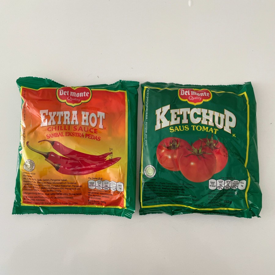 Delmonte ExtraHot Saus Sachet 8gr / Saus Sambal Sachet