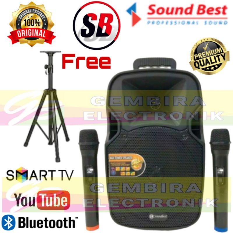 Speaker aktif portable bluetooth 12 inch soundbest ft12 speker aktiv portabel sound Original