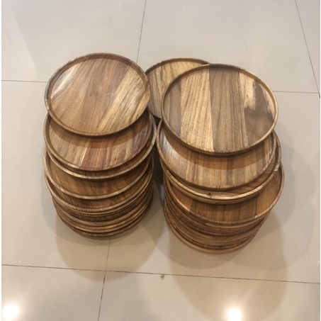 Piring Nampan 25cm Baki Kayu Jati Wooden Tray Kayu Jati