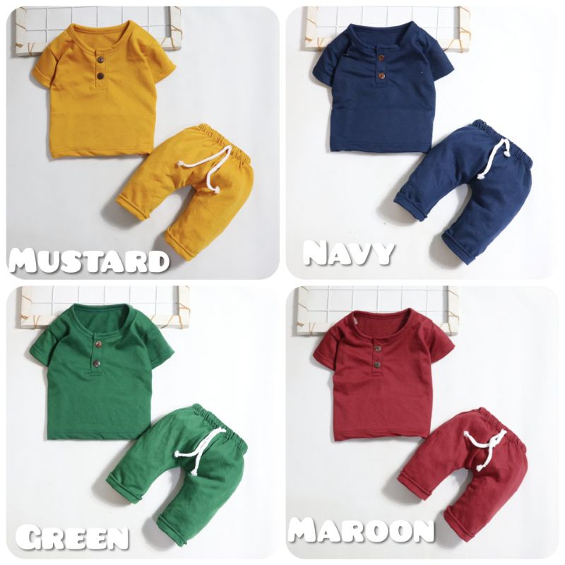 Baju Setelan Bayi Anak Laki laki Perempuan Setelan Joger Anak Usia 0-3 Tahun Playset Joger Bayi Unisex