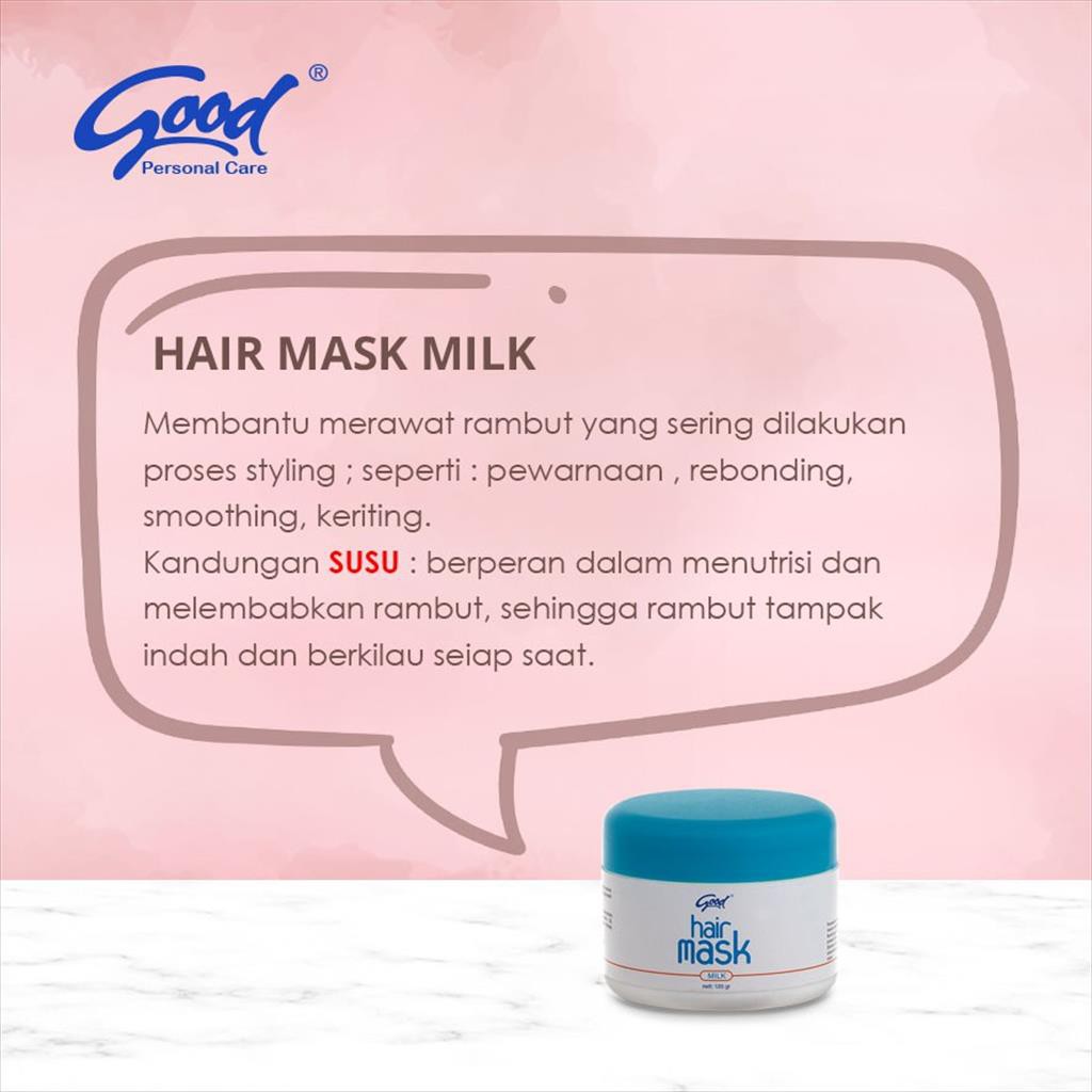 ❤artemis.shop❤ GOOD Hair Mask MILK / HONEY 120 GR / MASKER RAMBUT GOOD