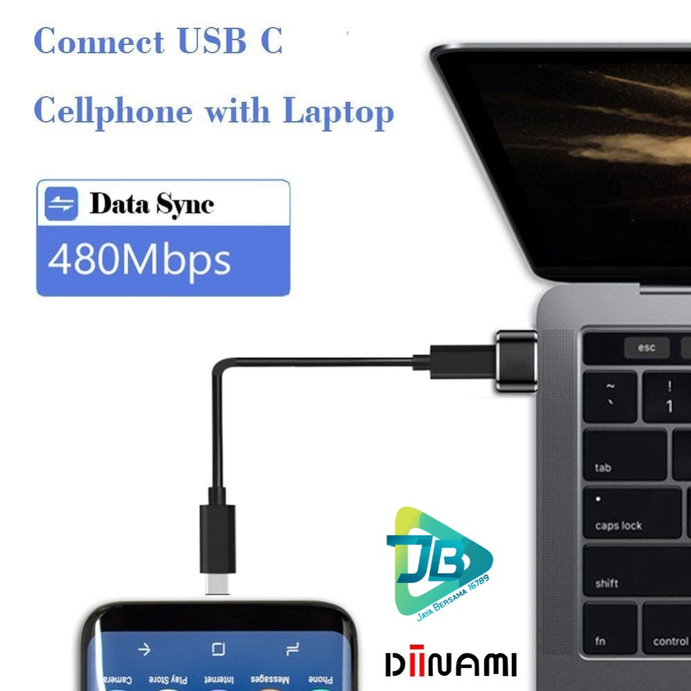 DM-G02 DIINAMI sambungan tipe c ke usb OTG USB Type C Female to USB A Male Adapter Converter Connector JB5896