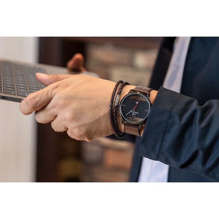 Diskon Jam Tangan Pria Braun Buffel Paket Leather Brown Black Terlaris