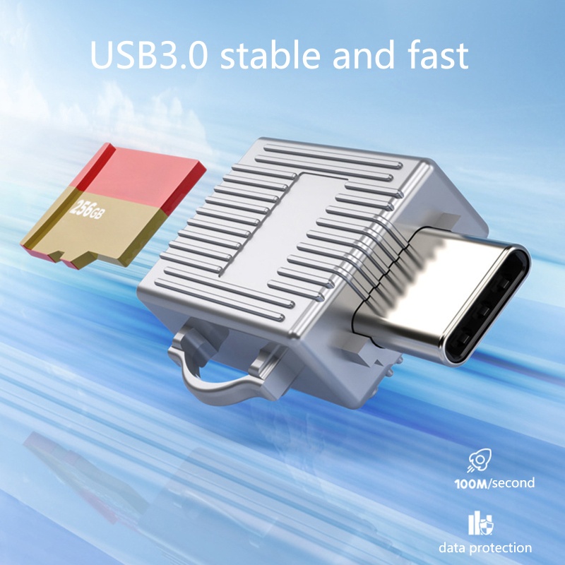 Btsg Type -C to TF Card Reader Universal Untuk Macbooks Phone Type C USB3.0 OTG Adapter