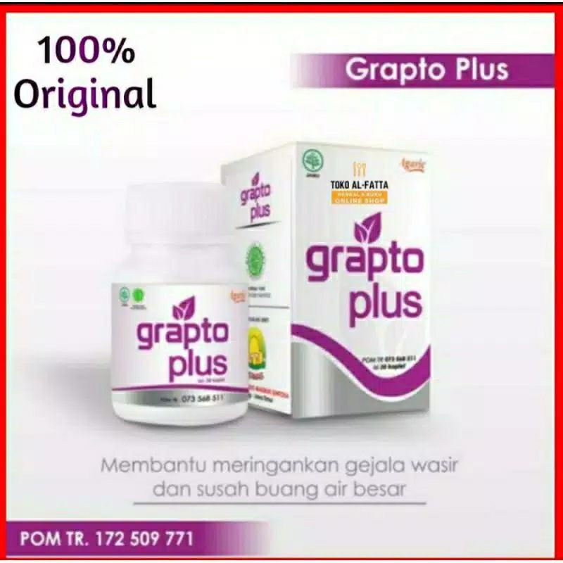 GRAPTO PLUS OBAT AMBEIEN WASIR GRAPTO PLUS ASLI 100% ORIGINAL BPOM DIJAMIN KHASIATNYA AMPUH HERBAL