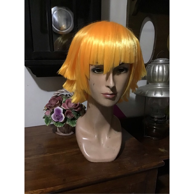 Zenitsu Agatsuma Wig cosplay kimetsu no yaiba Shopee Indonesia