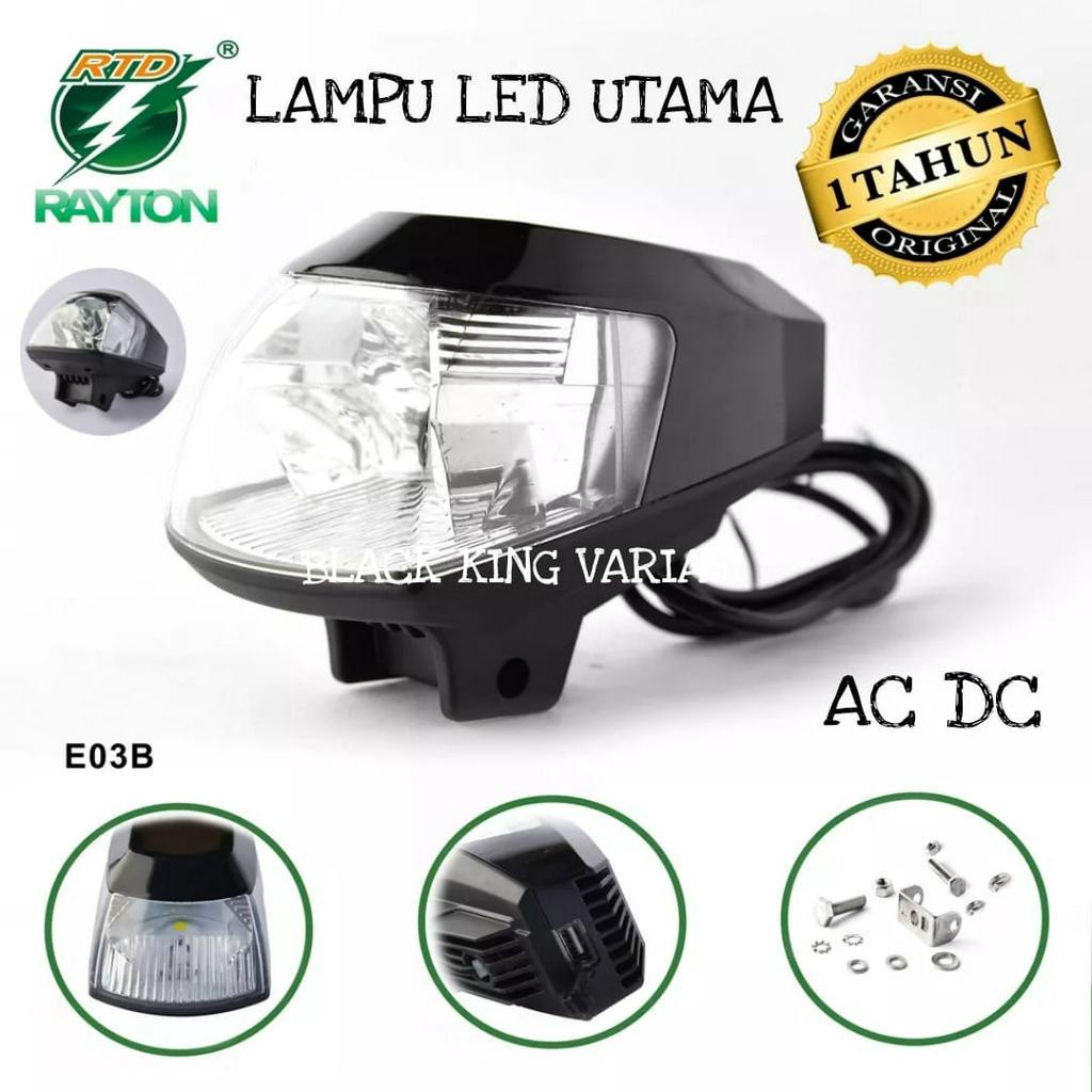 Rayton Lampu Tembak Led USB 40 Watt Lampu Utama Motor Lampu Sorot Led Lampu Motor RTD Usb Lampu Depan Led E03B