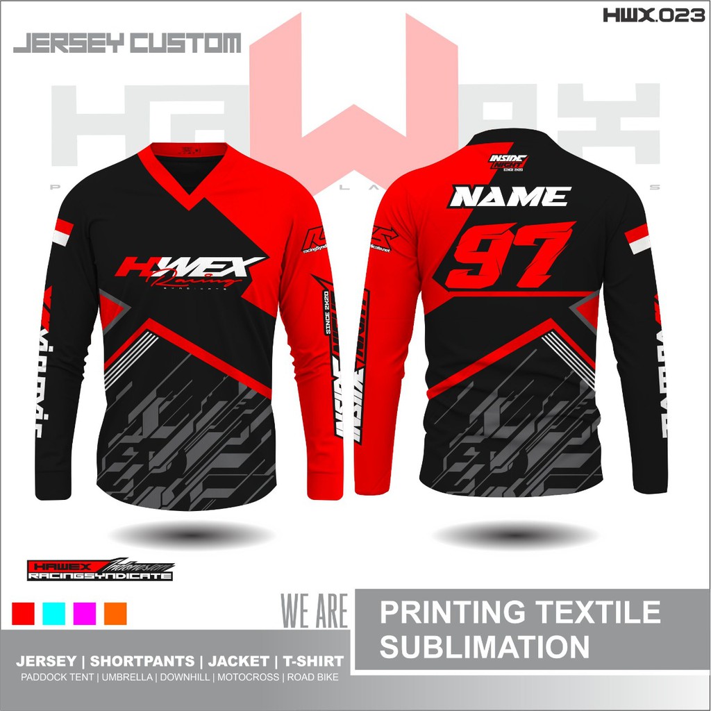 jersey motocross trail sepeda   kaos jersey hawex custom