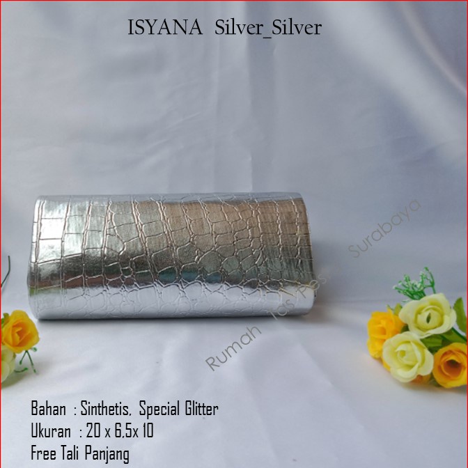 Tas Slempang,Tas Etnik,Tas Kekinian,ISYANA  Garis Tengah Silver