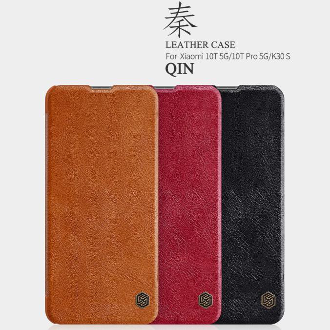 Flip Cover XIAOMI Mi 10T 5G / K30 S Nillkin Qin Leather Flip Hard Case - Hitam