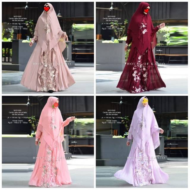 ORIGINAL Gamis Pesta Syar'i S4025 by House of Kanio - gamis brokat busui realpic