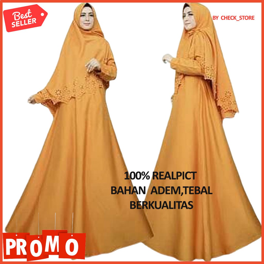 Gamis Terbaru Lebaran Gamis Murah Maxi Dress Wanita Dress Muslim Fashion Muslim M2Z2 Baju Syari