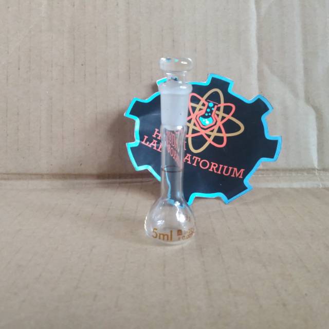 Labu ukur 5 ml PYREX sablon coklat