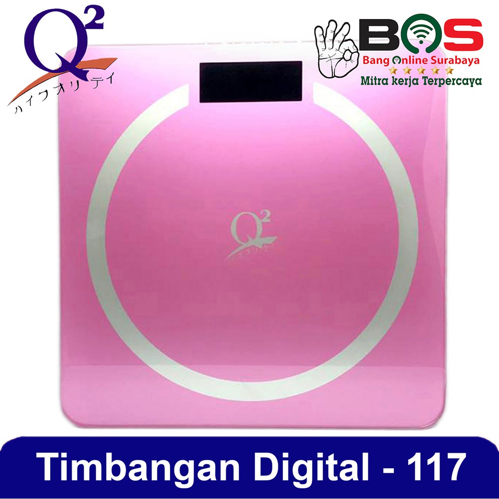 Timbangan Badan Digital Kaca Q2-117A Pengukur Berat Tubuh Q2 117A