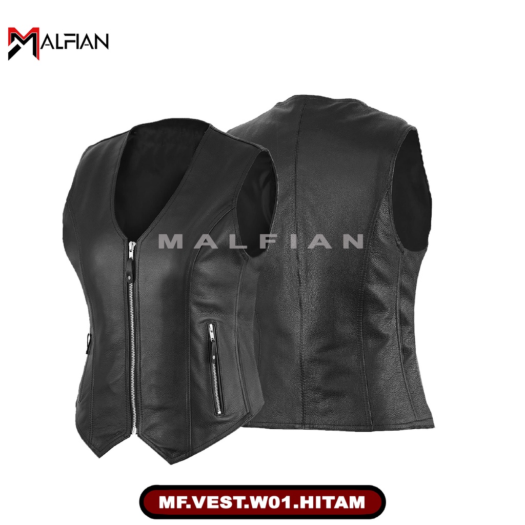 Rompi Kulit Wanita Vest Kulit Sintetis Rompi Wanita Vest Kore MF.VEST.W01