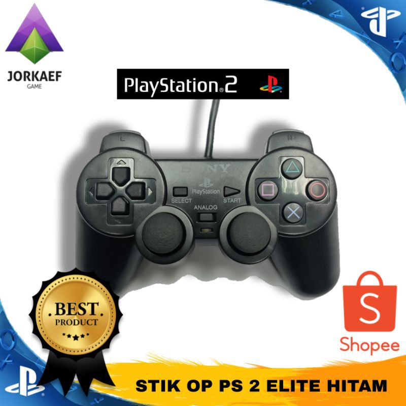 STIK OP PS2 ELITE ORIGINAL PABRIK HITAM