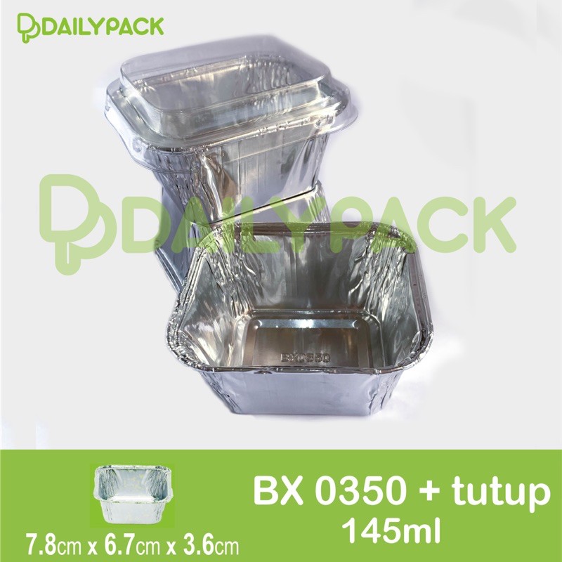 Aluminium Foil Cup BX 0350 + Tutup Mika