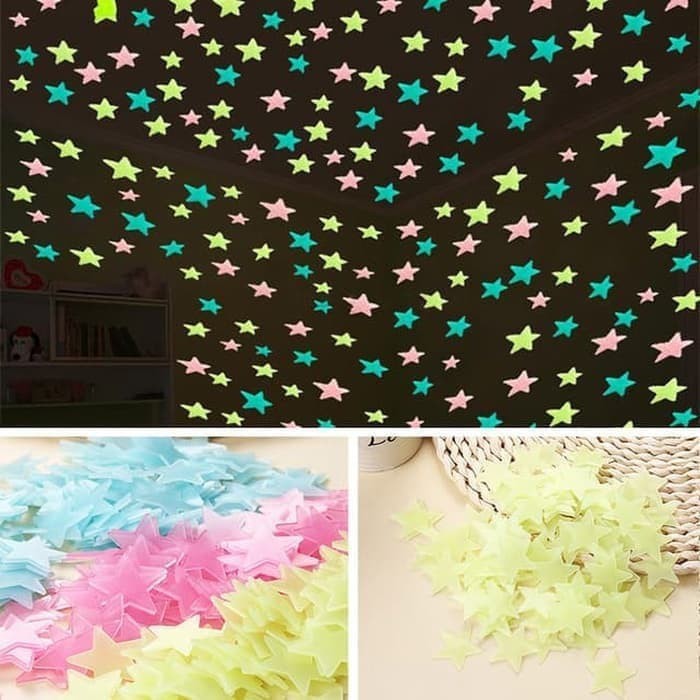 [UNIK88] Star Wall Sticker Stiker Bintang Glow in the Dark