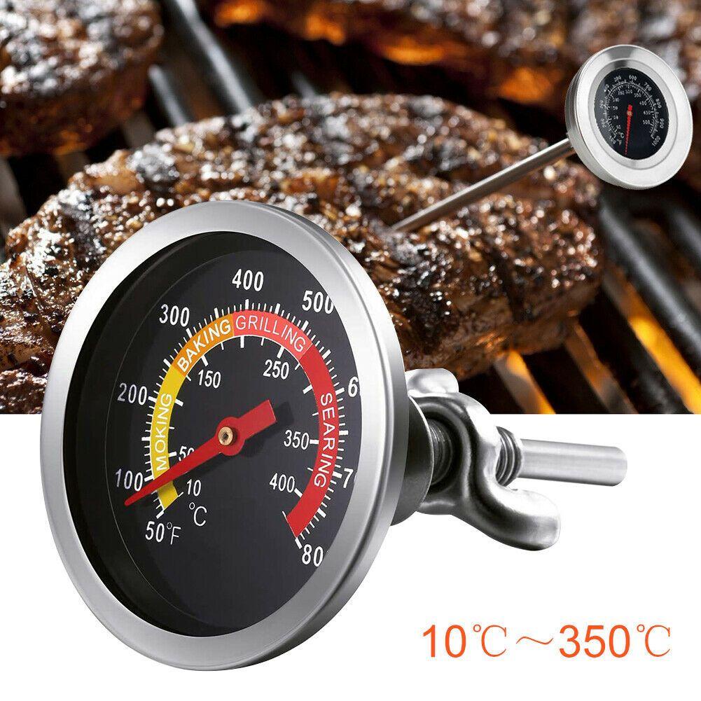 Solighter Barbecue Grill Thermometer Outdoor Rotisserie Alat Pengukur Suhu Panggangan Makanan