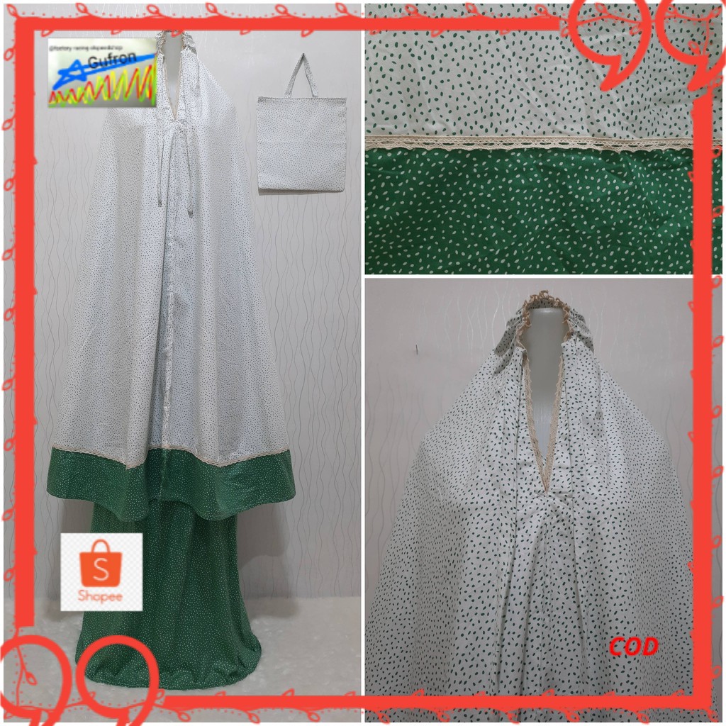 Mukena Jumbo Katun Jepang Ori Wijen