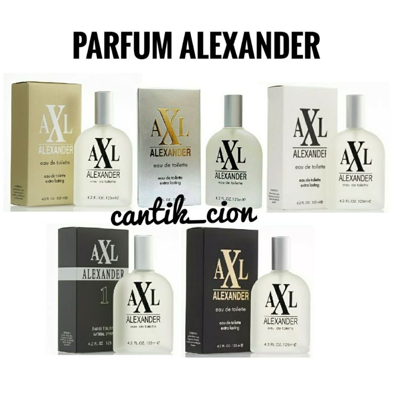 AXL Alexander Eau De Toilette 125ml Parfum Spray Natural Gold | Silver | White | Black 1 | Black