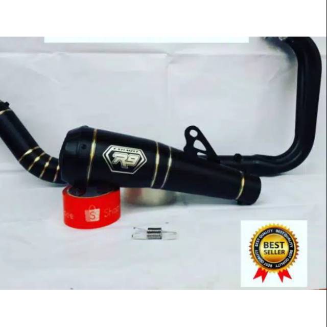 Knalpot R9 gp black doff R15 cbr150r Byson gsx150