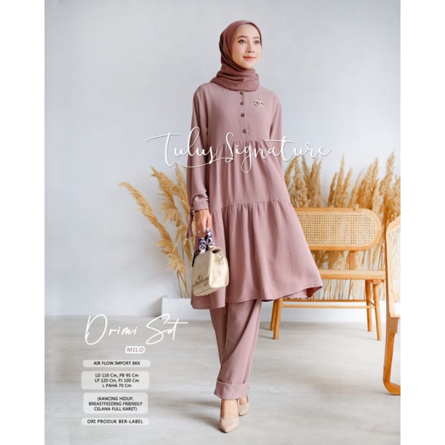 Set Wanita polos premium / Drimi set by tulus signature / Setelan wanita polos kekinian